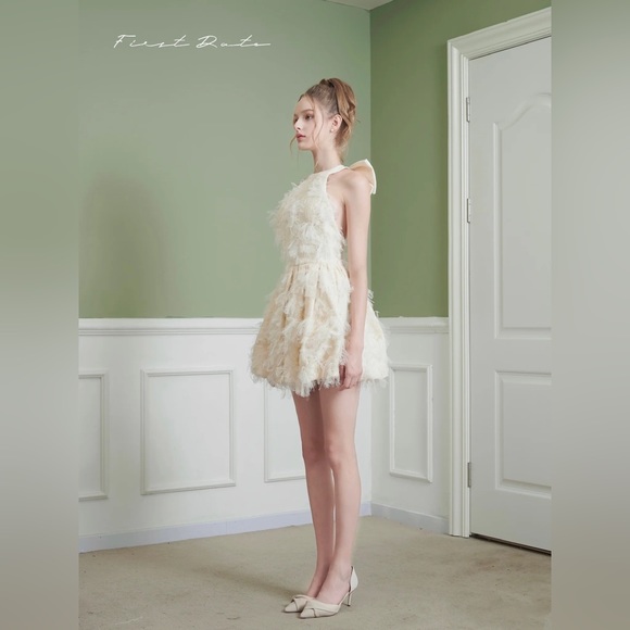 First Date Jasmine Pearl White Mini Dress Size S NWT. - Picture 6 of 15